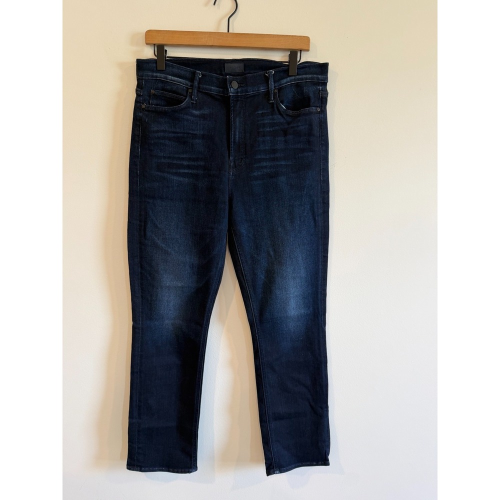 MOTHER Mid Rise Dazzler Ankle Jeans 33 Roping and Riding Raw Hem